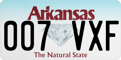 AR license plate 007VXF