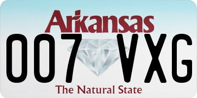 AR license plate 007VXG