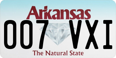 AR license plate 007VXI