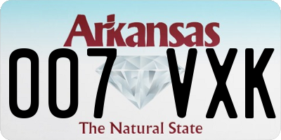 AR license plate 007VXK