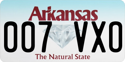 AR license plate 007VXO