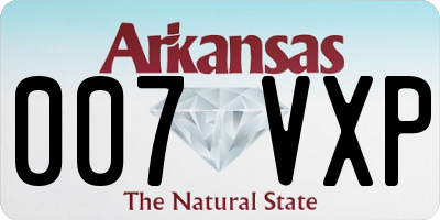 AR license plate 007VXP