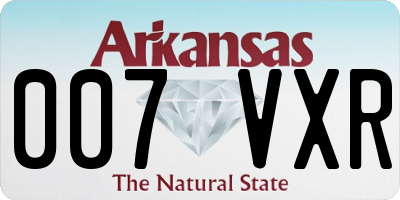 AR license plate 007VXR