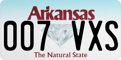 AR license plate 007VXS
