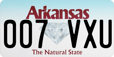 AR license plate 007VXU