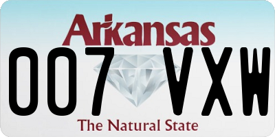 AR license plate 007VXW