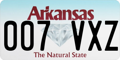 AR license plate 007VXZ