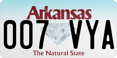 AR license plate 007VYA