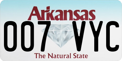 AR license plate 007VYC