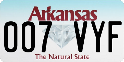 AR license plate 007VYF