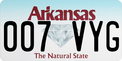 AR license plate 007VYG