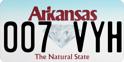AR license plate 007VYH