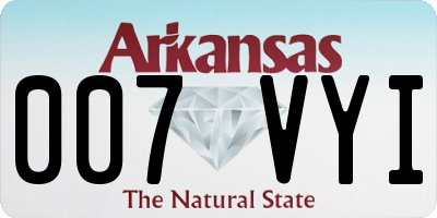 AR license plate 007VYI