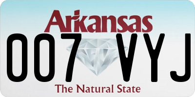AR license plate 007VYJ