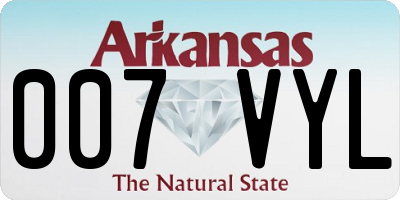 AR license plate 007VYL
