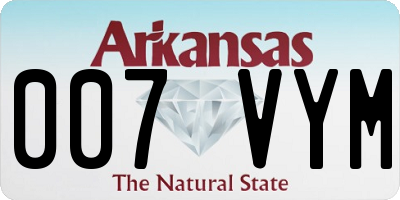 AR license plate 007VYM