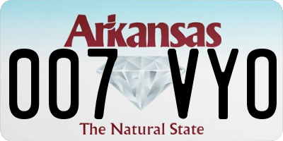 AR license plate 007VYO