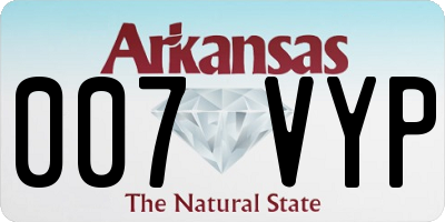 AR license plate 007VYP