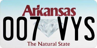 AR license plate 007VYS