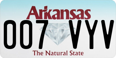 AR license plate 007VYV