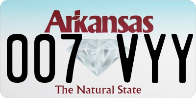 AR license plate 007VYY