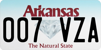 AR license plate 007VZA
