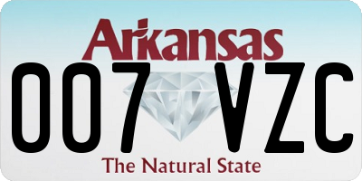 AR license plate 007VZC