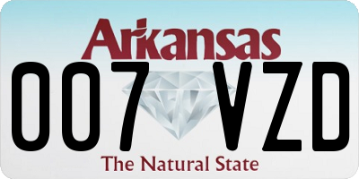 AR license plate 007VZD