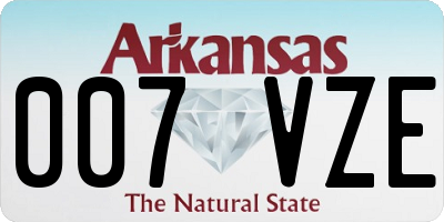 AR license plate 007VZE