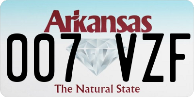 AR license plate 007VZF