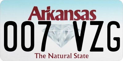 AR license plate 007VZG
