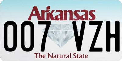 AR license plate 007VZH