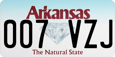 AR license plate 007VZJ