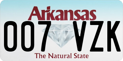 AR license plate 007VZK