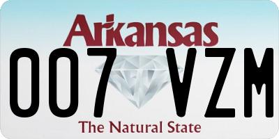 AR license plate 007VZM