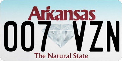 AR license plate 007VZN