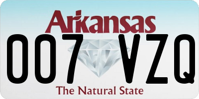 AR license plate 007VZQ
