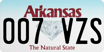 AR license plate 007VZS