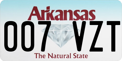 AR license plate 007VZT