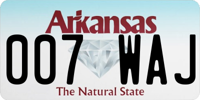 AR license plate 007WAJ