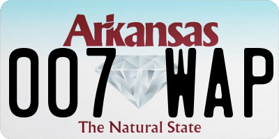 AR license plate 007WAP
