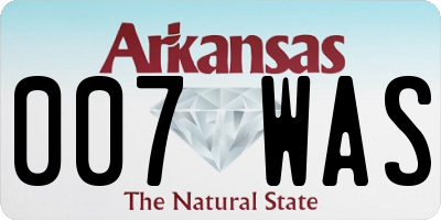 AR license plate 007WAS
