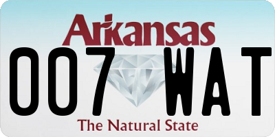 AR license plate 007WAT