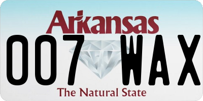 AR license plate 007WAX