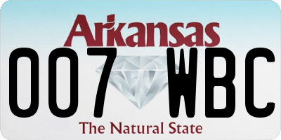 AR license plate 007WBC