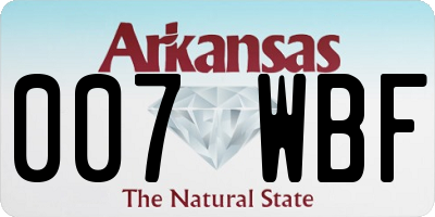 AR license plate 007WBF
