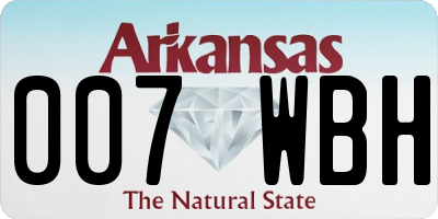 AR license plate 007WBH