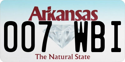 AR license plate 007WBI