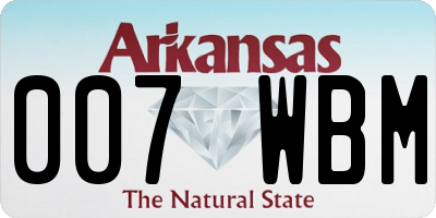 AR license plate 007WBM