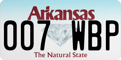 AR license plate 007WBP